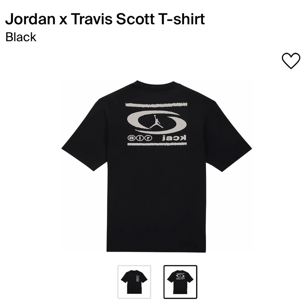 Travis Scott x Jordan t-shirt. New with tags. Size XL.